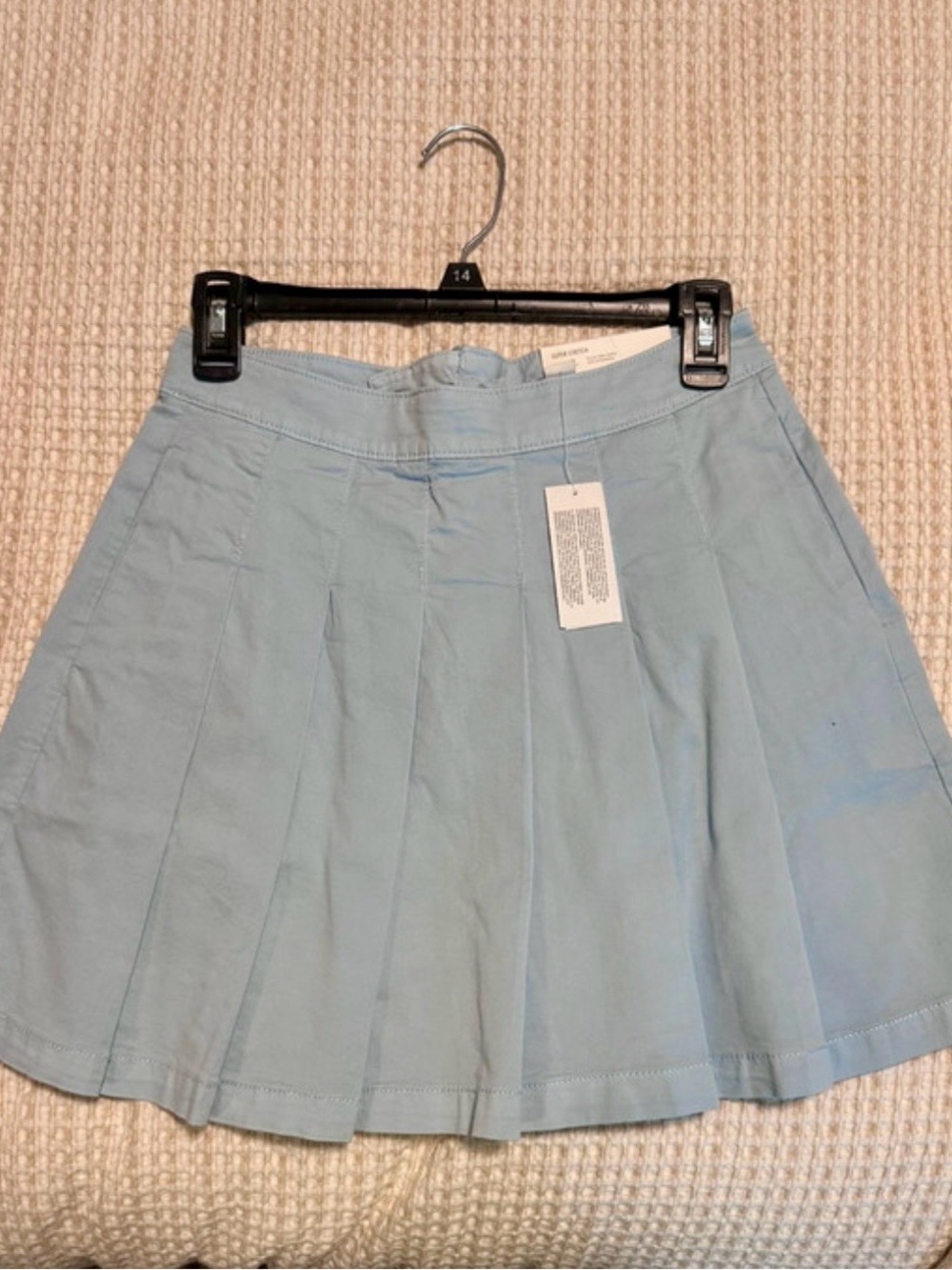 American Eagle Outfitters Light Blue Pleated Skater Skirt